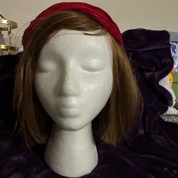 **3 for $30** Crimson bishop cap — layers of subtle ruffles - Picture 4 of 4